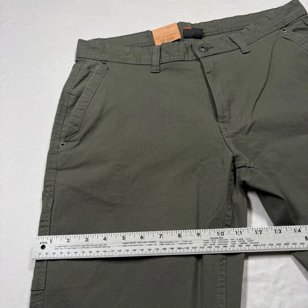 Eddie Bauer Pants Mens 34x32 Canvas Utility Pant Green Specialty Dyed
